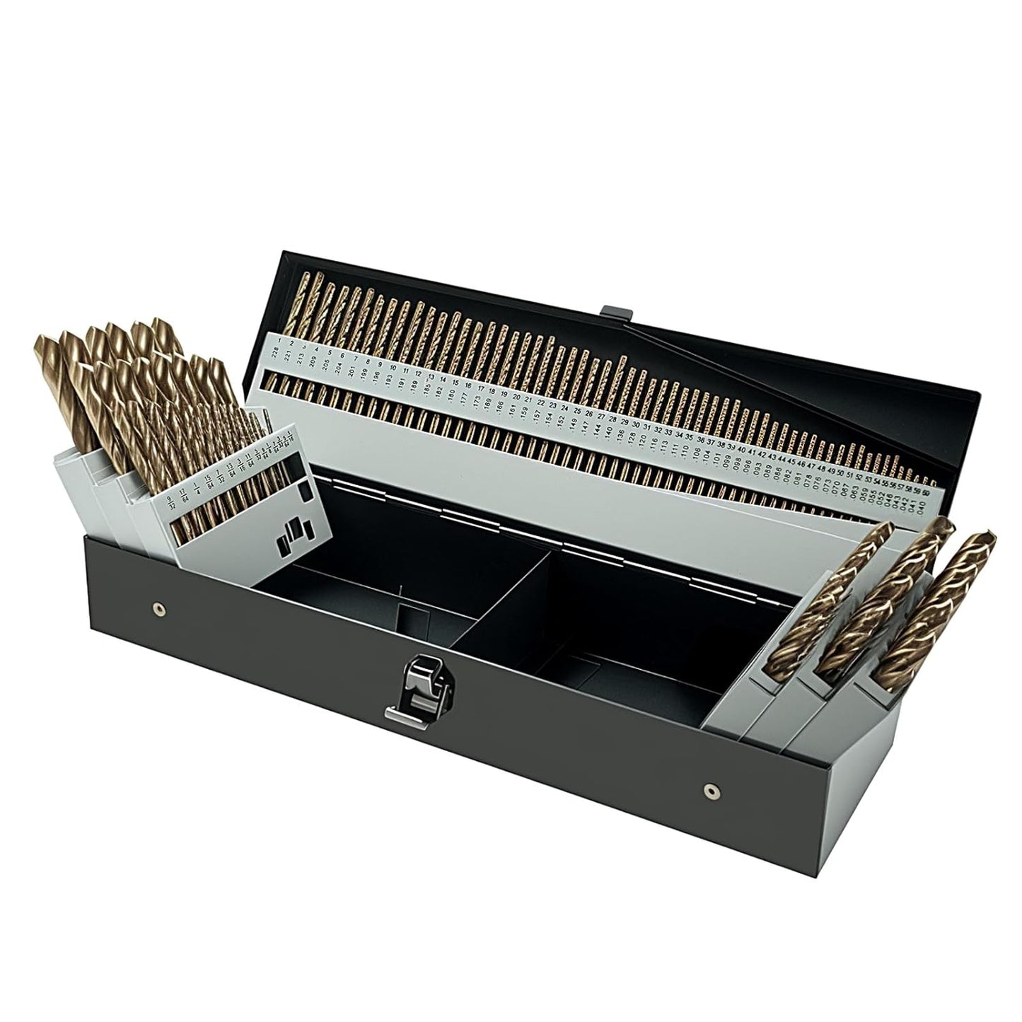 BeHappy 115Pcs Cobalt Drill Bit Set for Precision Drilling