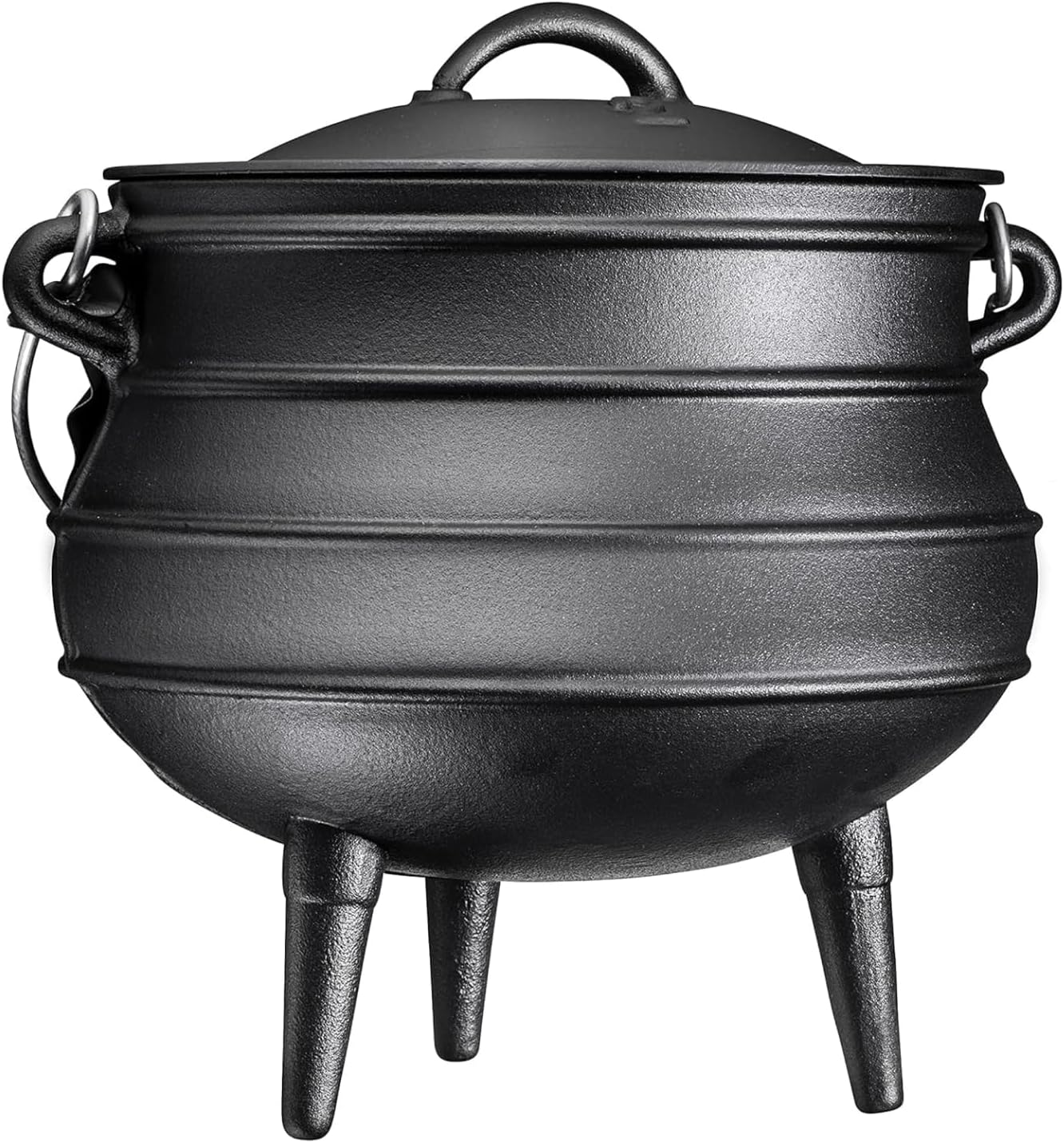 Bruntmor 12 Quart Cast Iron Dutch Oven for Campfire Cooking