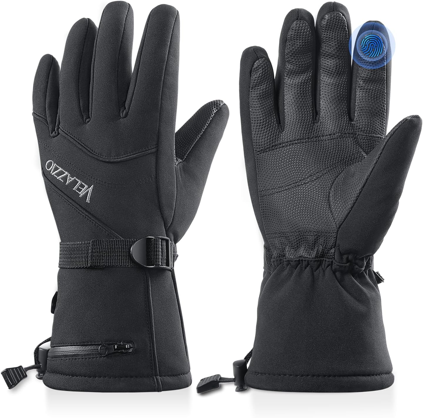 VELAZZIO Waterproof Snow Gloves - Insulated Warmth