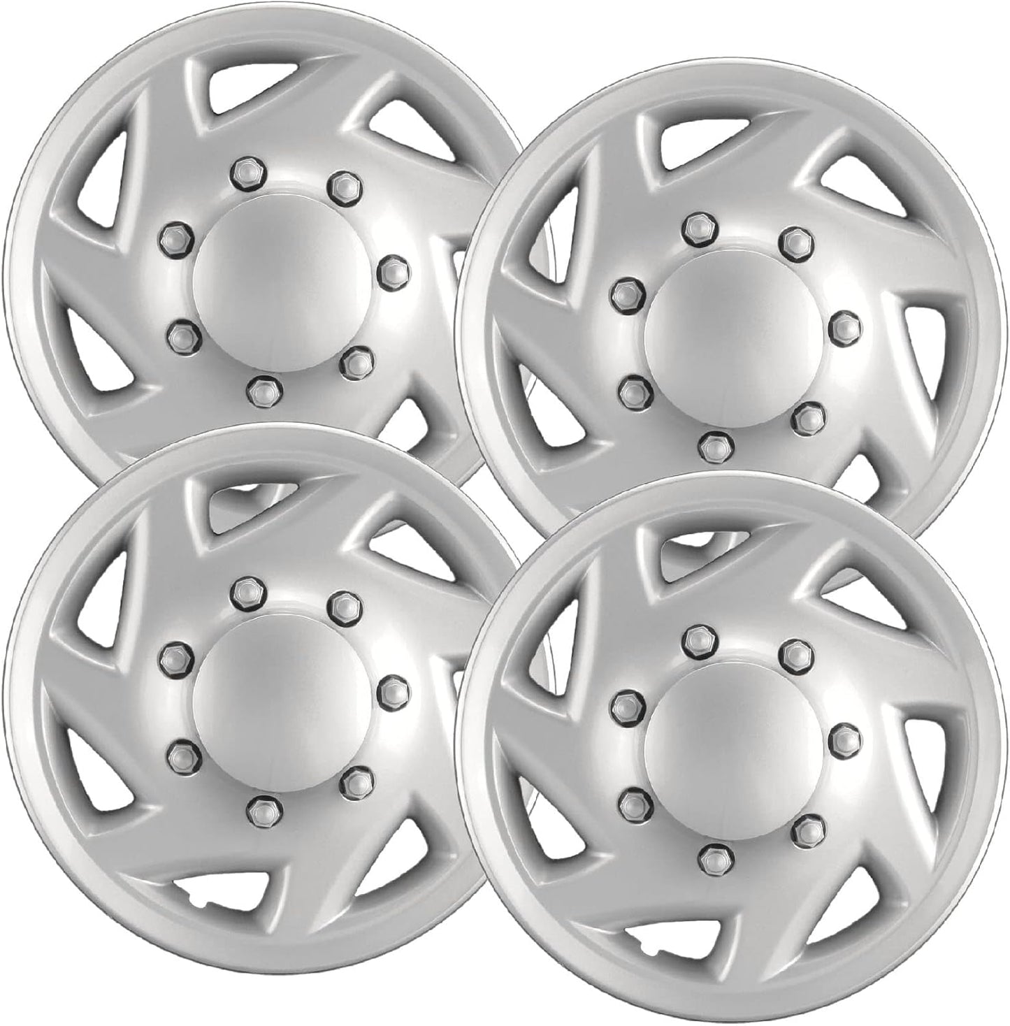 Premium Quality 16 Silver Hubcaps for Ford Van - Set of 4
