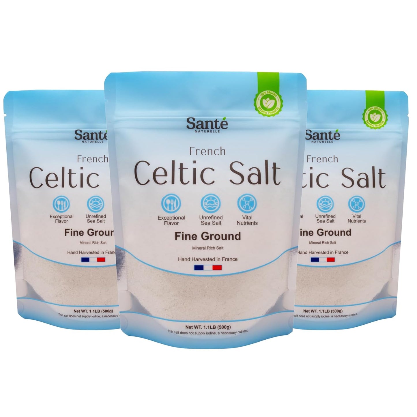 Sante Naturelle Celtic Salt Fine Ground Sea Salt - 1.1lb Pack