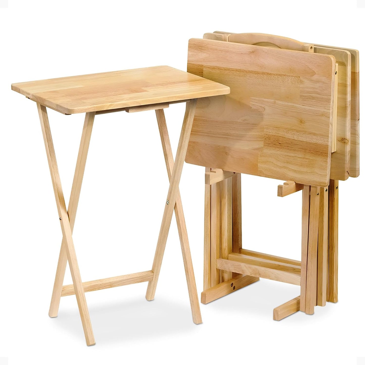 Versatile 5-Pack Folding Wooden Dinner Table Set for Home Use