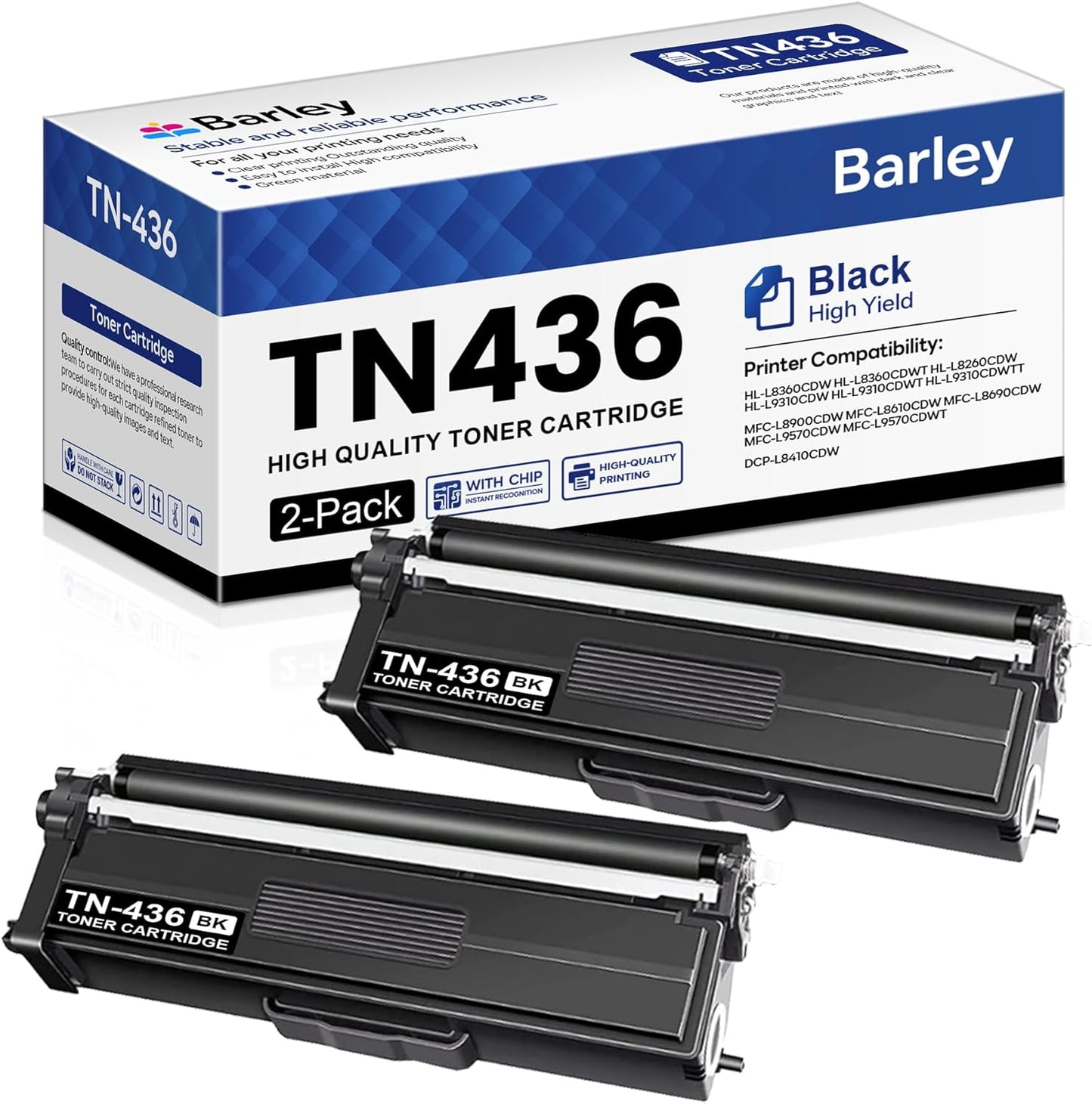 TN-436BK Super High Yield Toner Cartridge Black Replacement