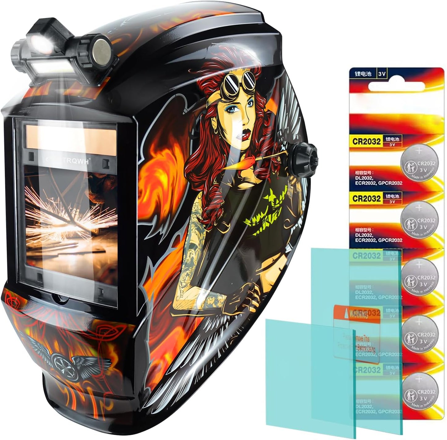 LED Light Welding Helmet with Large View & True Color