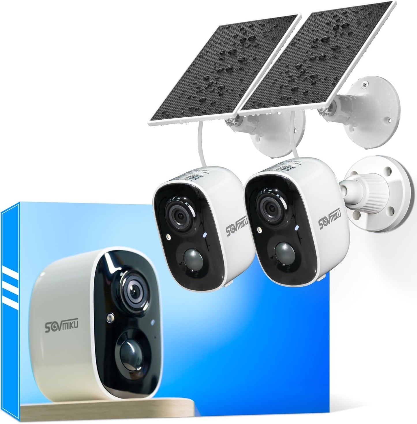 Sovmiku Solar Security Camera Wireless Outdoor with Night Vision