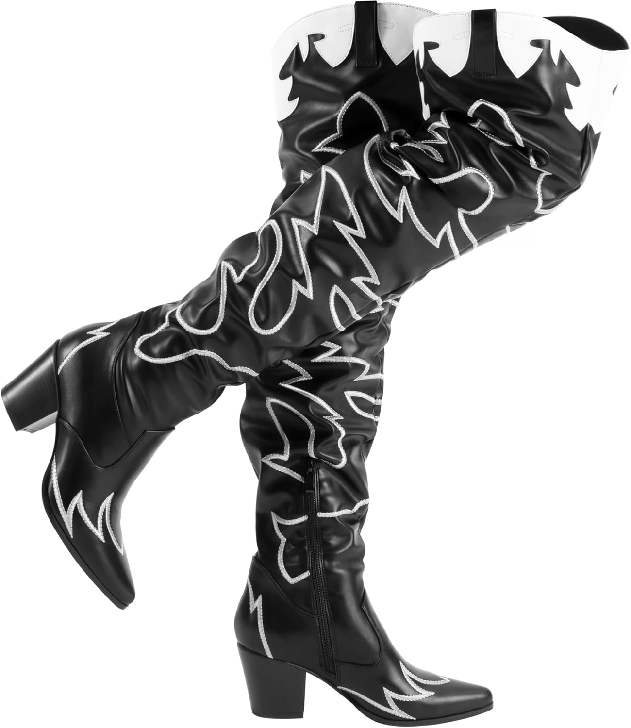 DREAM PAIRS Over The Knee Western Cowgirl Boots for Women