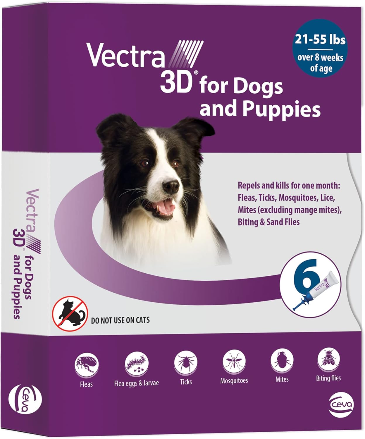 Vectra 3D Flea, Tick & Mosquito Treatment for Medium Dogs