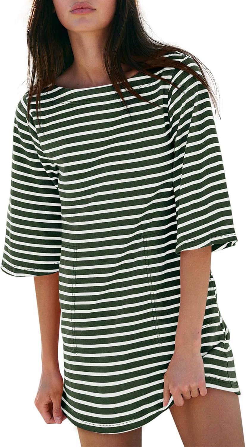 Yousify Womens T Shirt Dress Cotton Summer Dresses 2025 Casual