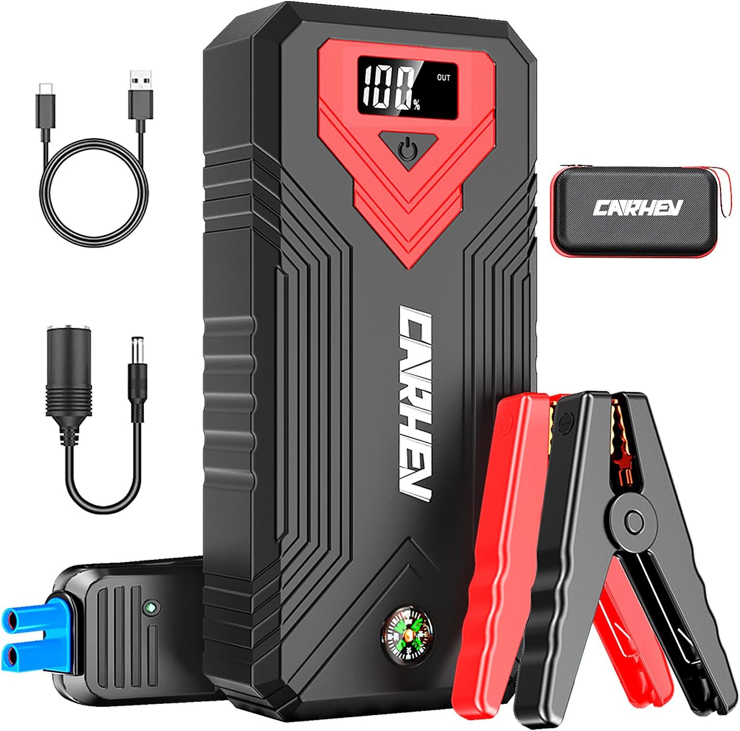 3000A CARHEV Jump Starter - Power Up to 8.0L Engines!