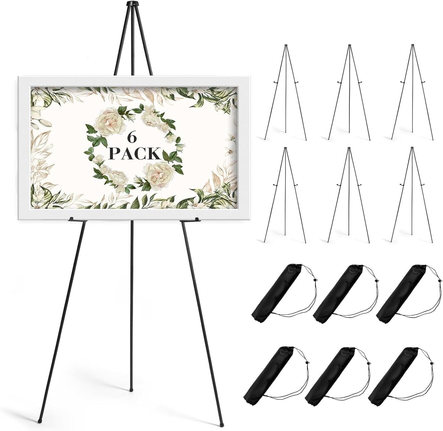 63in Portable Easel Stand for Sign Display and Painting Needs