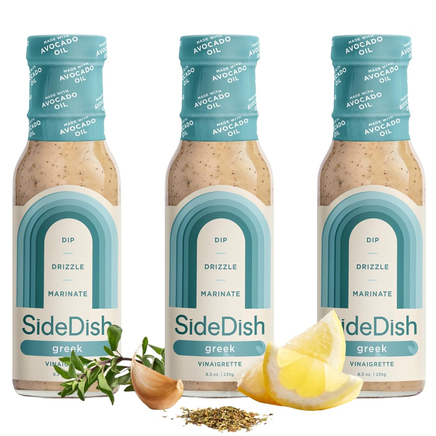 Zesty Greek Vinaigrette Pack of 3 - Healthy Salad Dressing