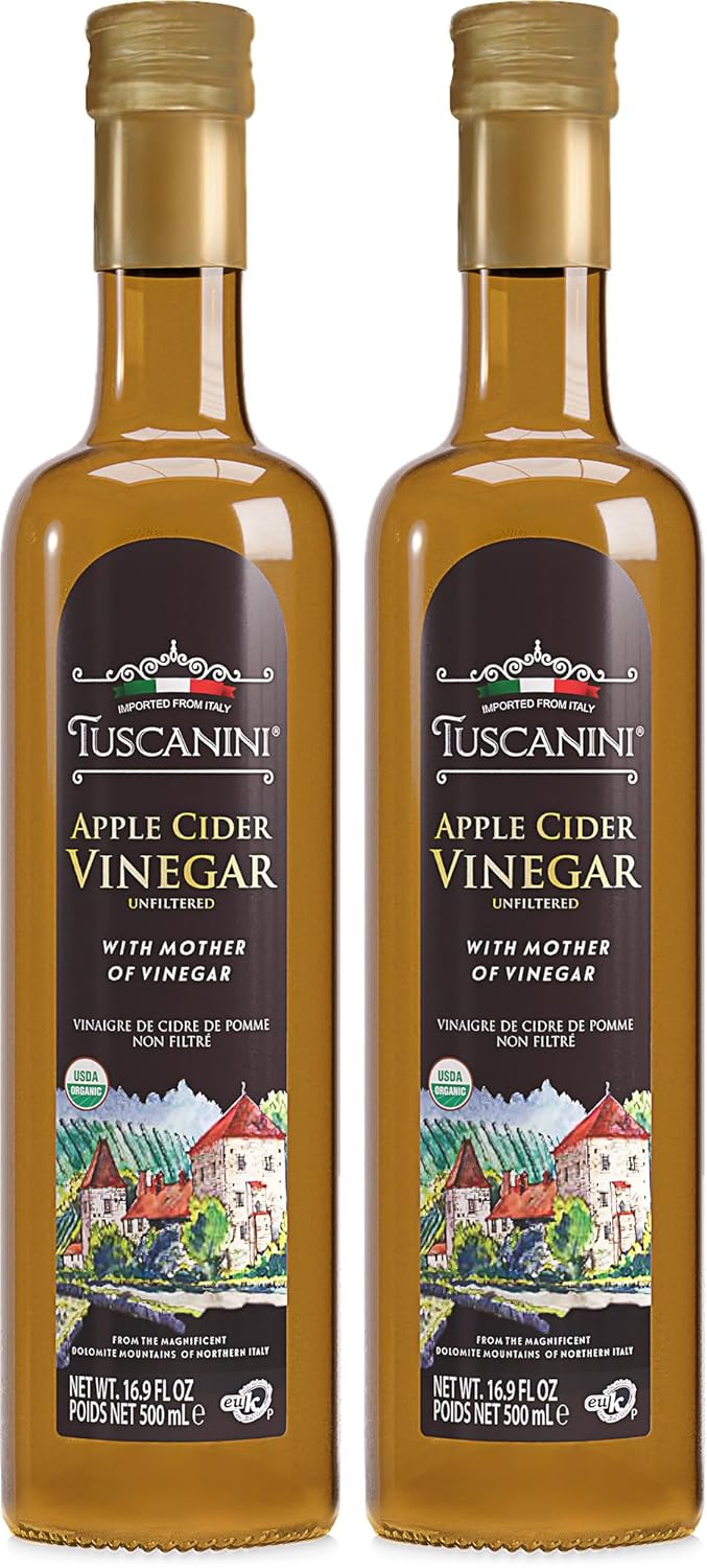 Organic Tuscanini Apple Cider Vinegar 2-Pack, Premium Quality