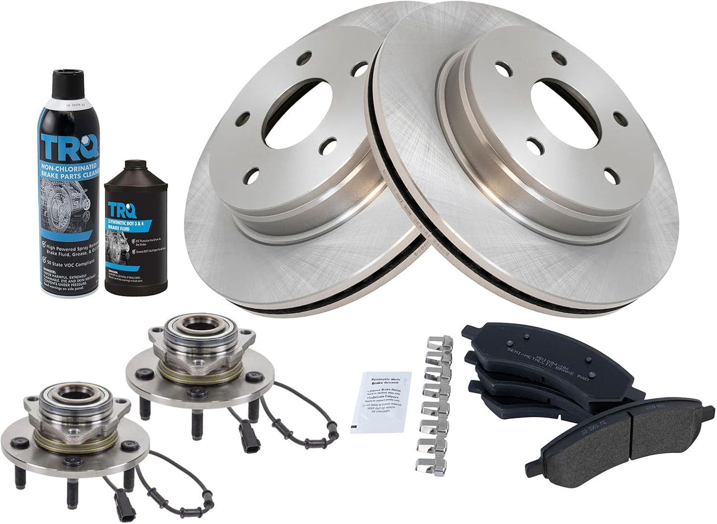 TRQ Front Brake Pad & Rotor Kit for 2006 Dodge Ram 1500