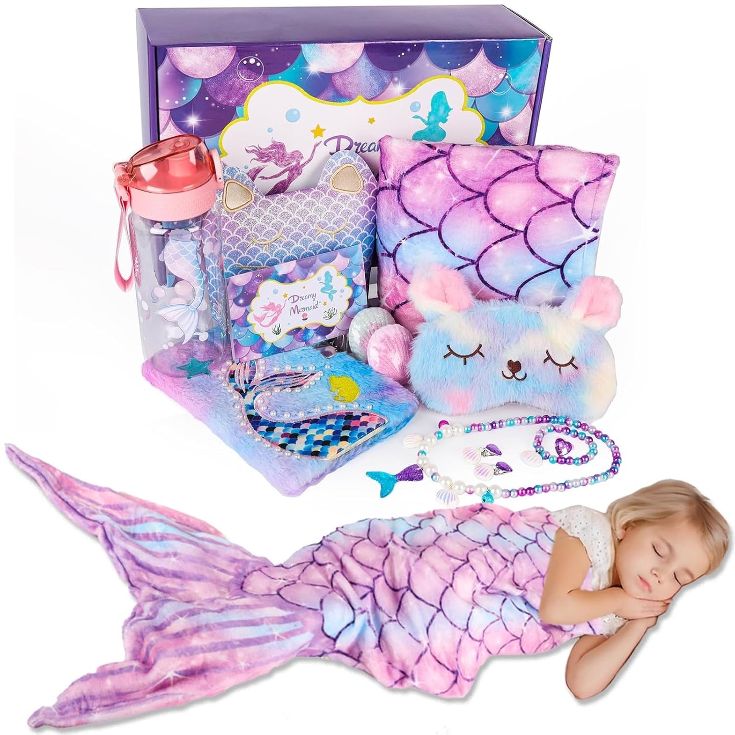 Unique Mermaid Gifts for Girls Age 4-10, Perfect Birthday Set