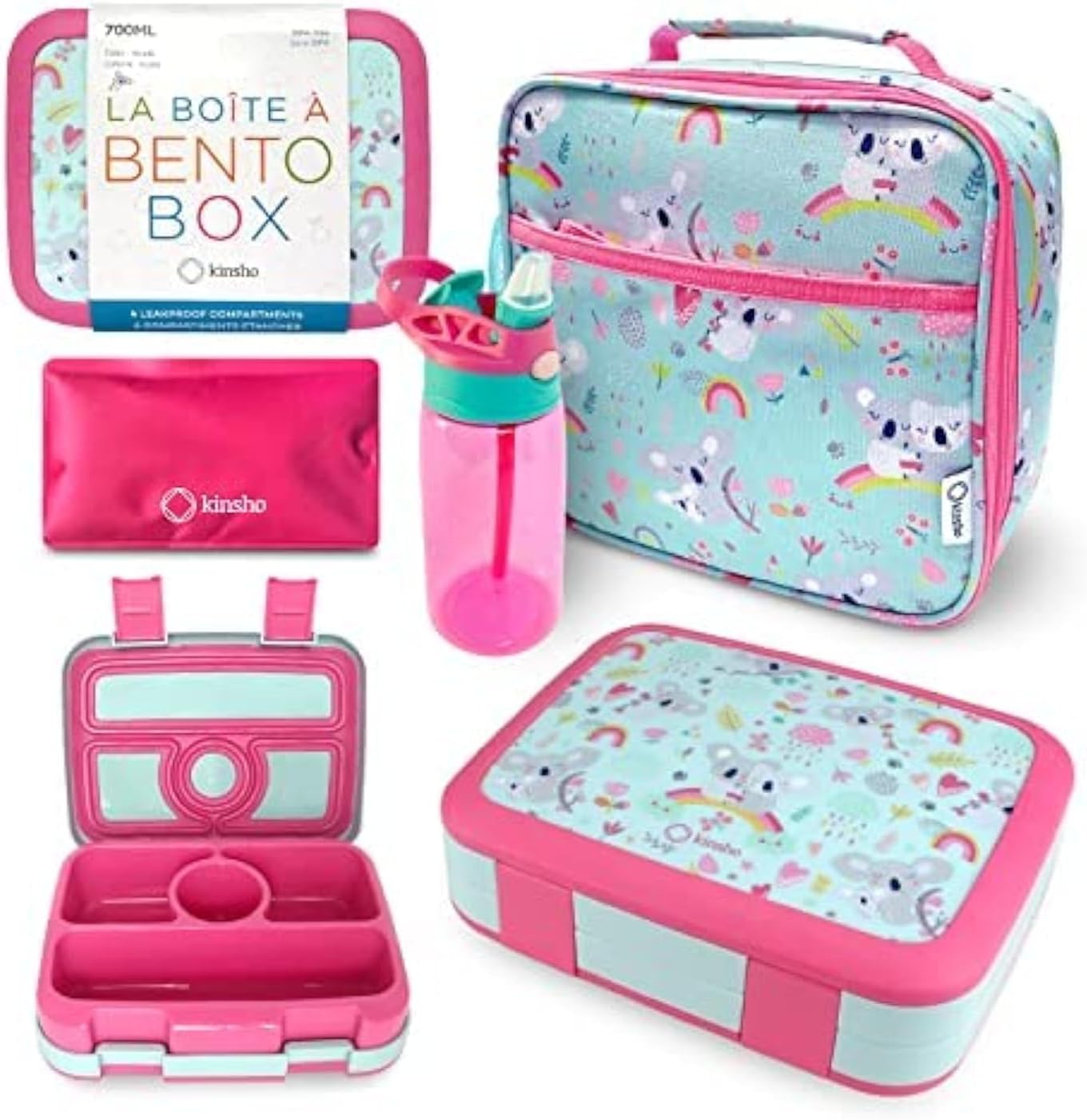 Ultimate Bento Lunch Box Set for Kids with Water Bottle & Bag