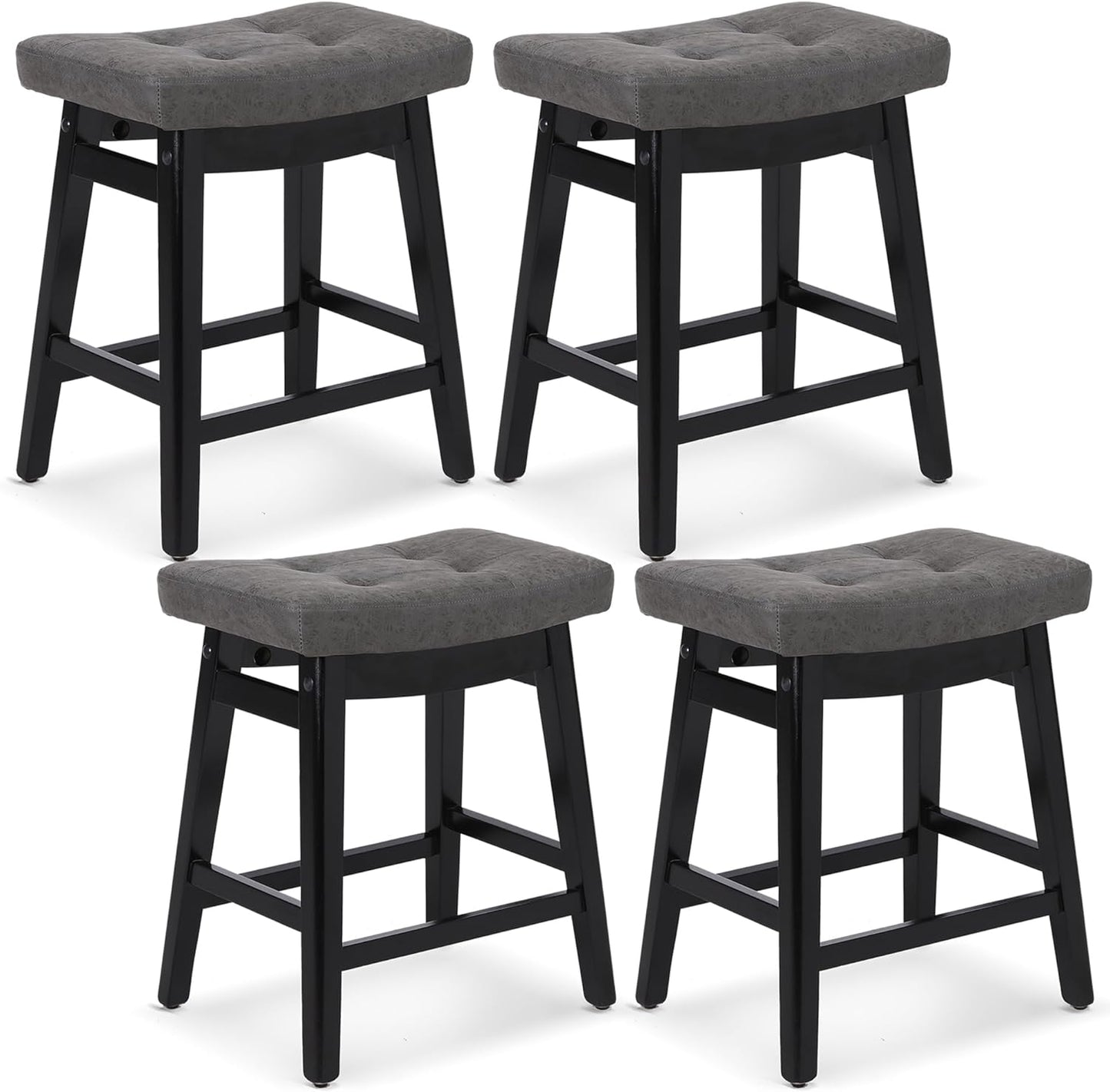 Comfortable Counter Height Bar Stools Set of 4 for Kitchen