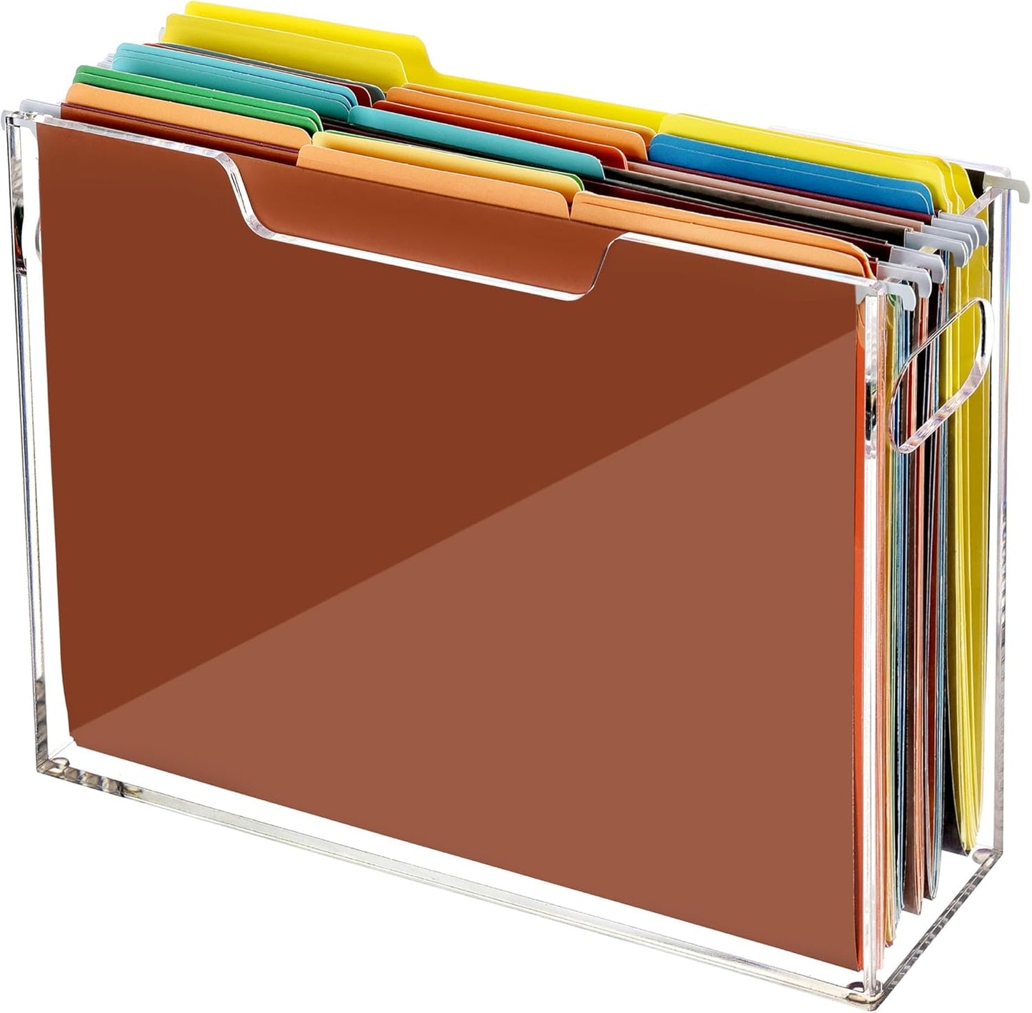 Clear Acrylic File Organizer - Stylish Desk Storage