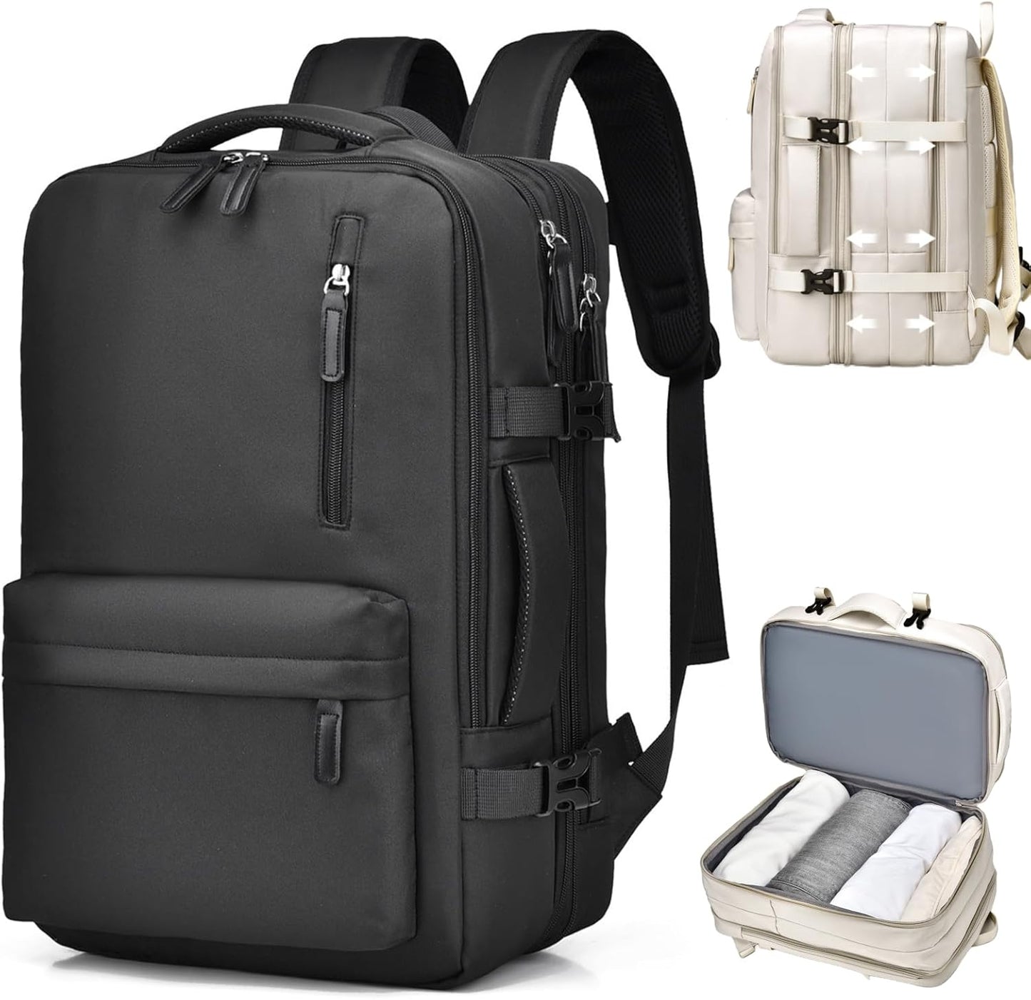 Travel Laptop Backpack for Men Women - Expandable & Waterproof
