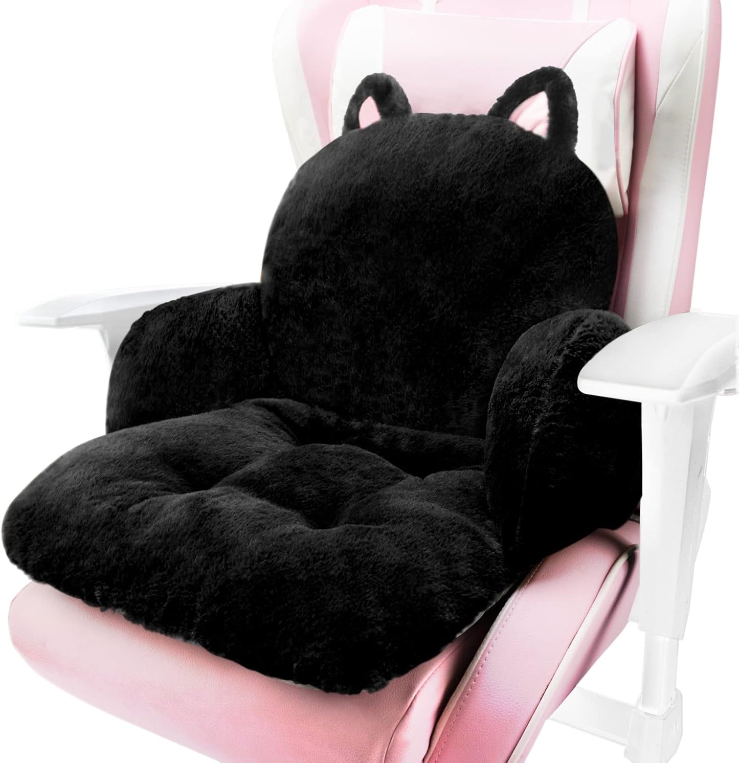 Kawaii Black Cat Chair Cushion - Cozy & Cute!