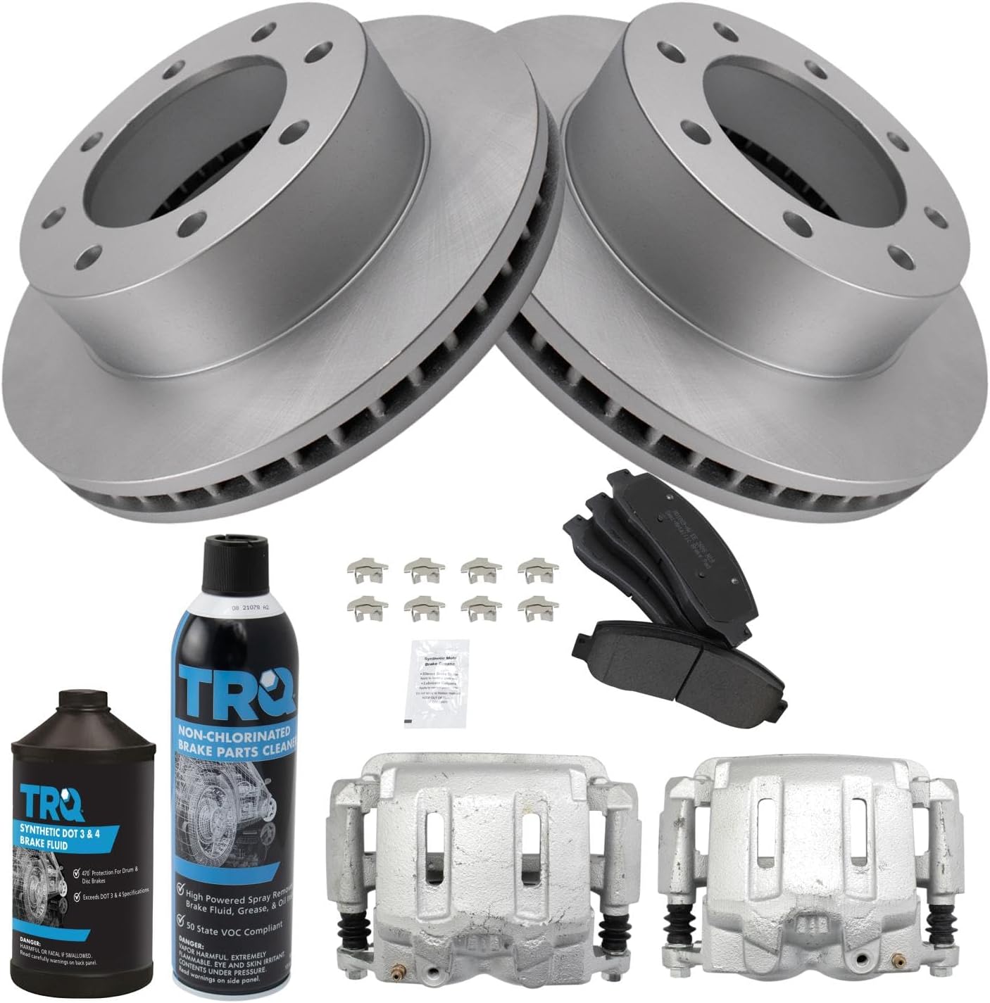 TRQ Front Brake Pad & Rotor Kit for 2005-2012 Ford F-250