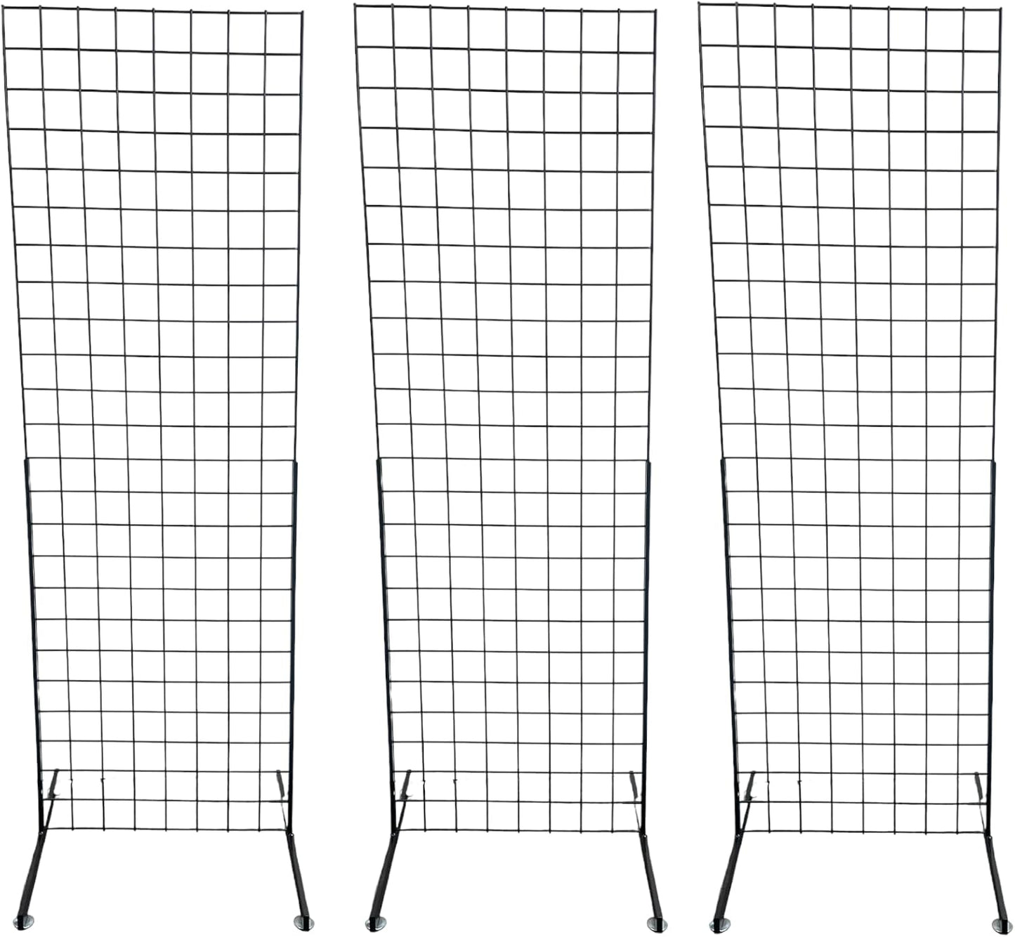 2ft x 6ft Grid Wall Panel Display Fixture with T-Style Base