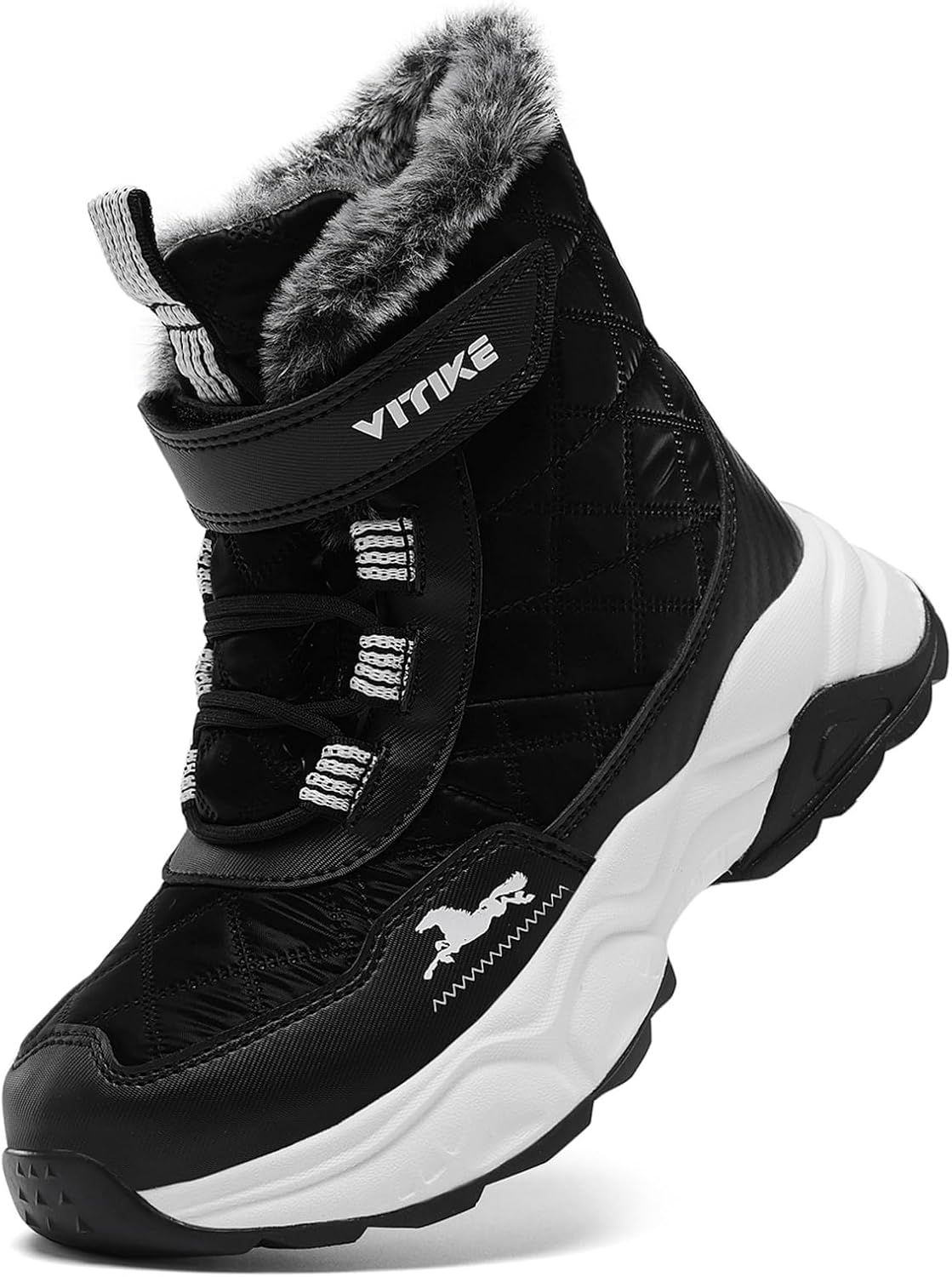 VITUOFLY Kids Winter Hiking Boots - Warm, Anti-Skid & Durable