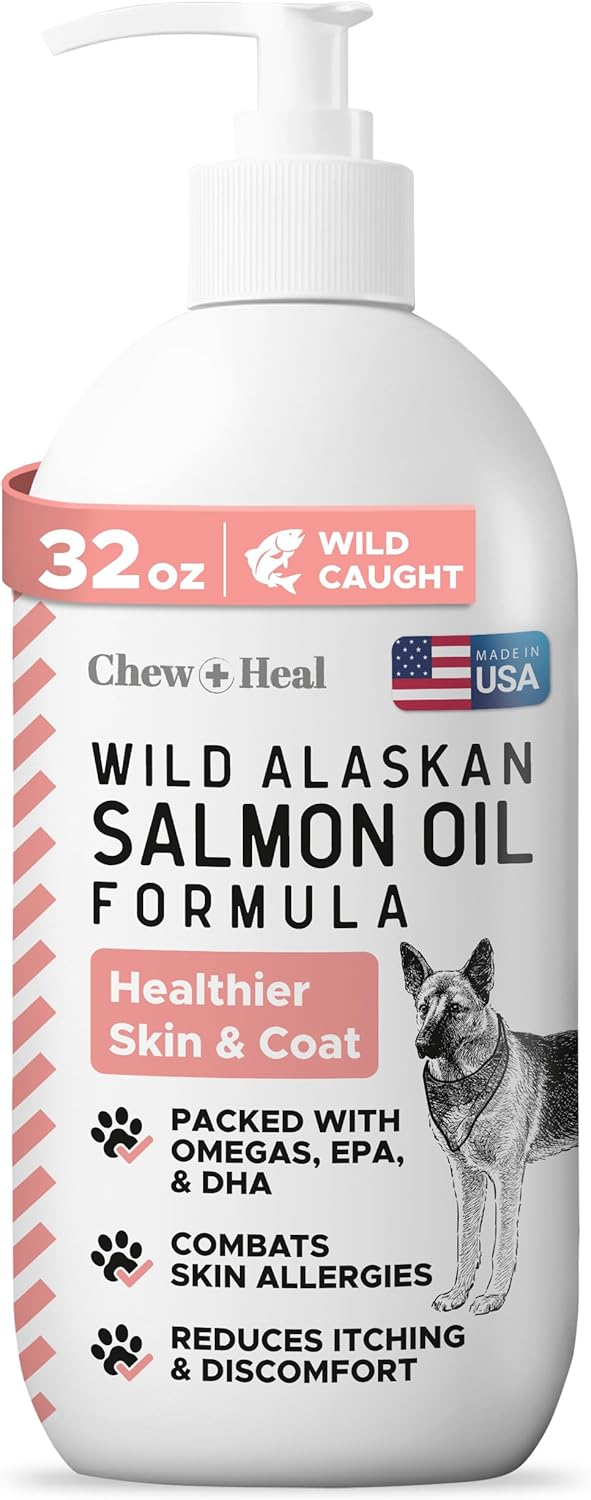 Wild Alaskan Salmon Fish Oil for Dogs - 32 oz. Pump Bottle