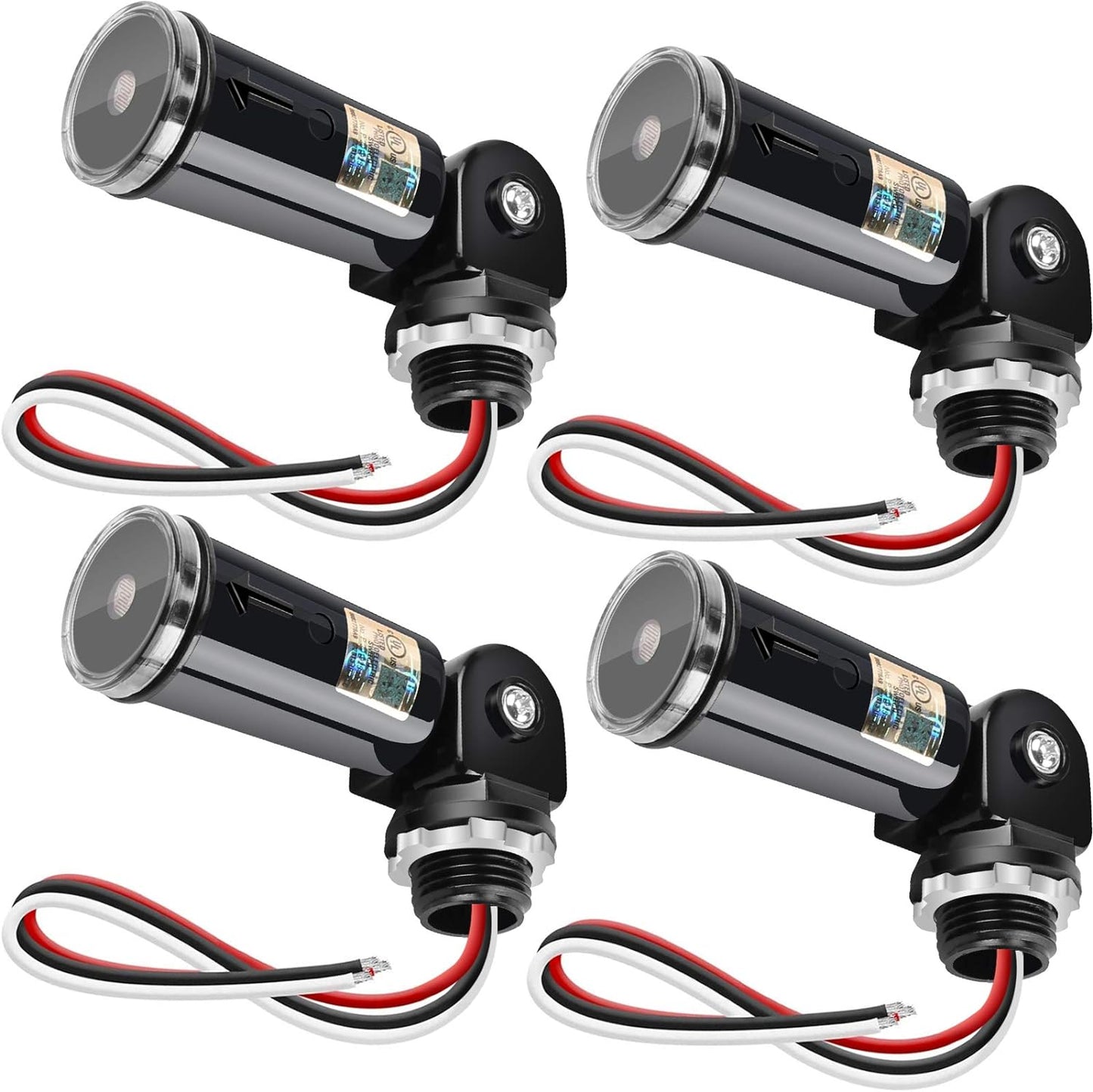 Dusk to Dawn Sensor for Outdoor Lighting - 4 Pack Photocell Switch