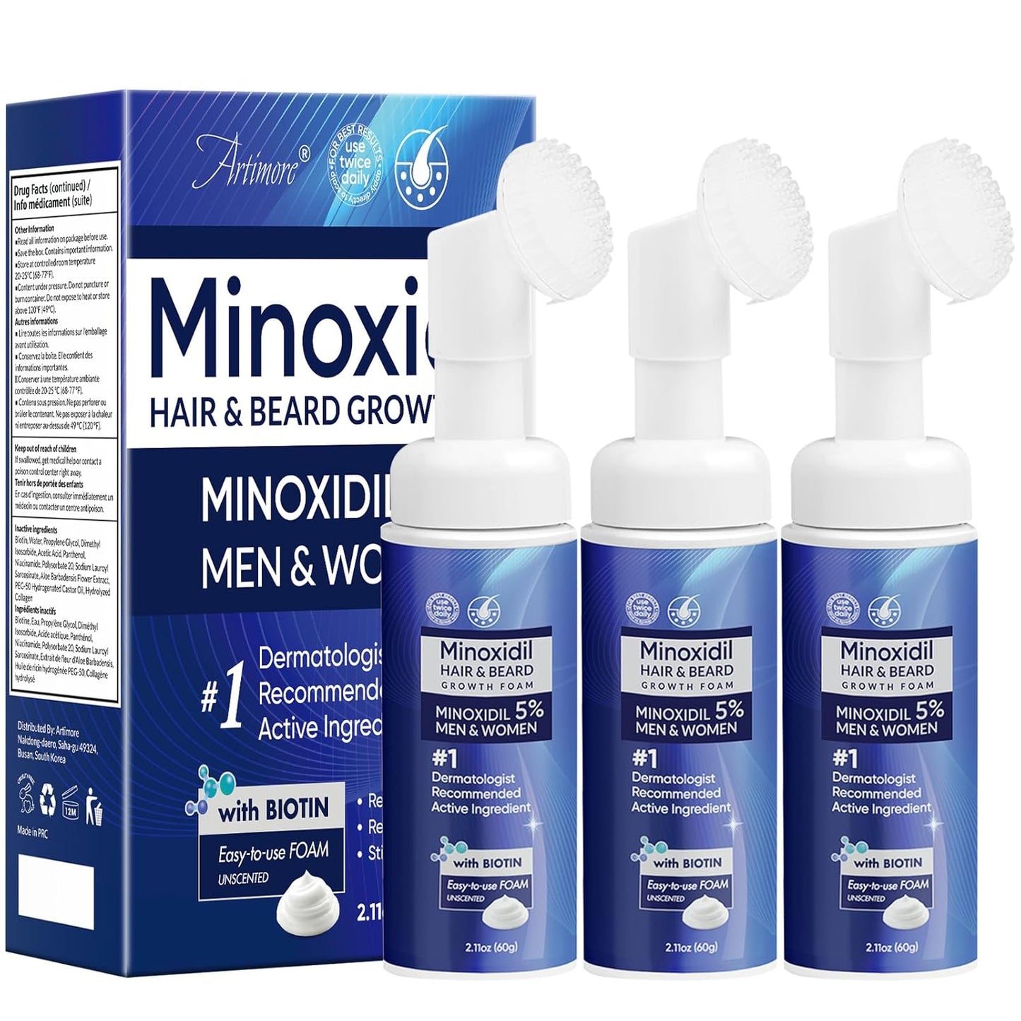 5% Minoxidil Foam for Men and Women - Effective Hair Growth