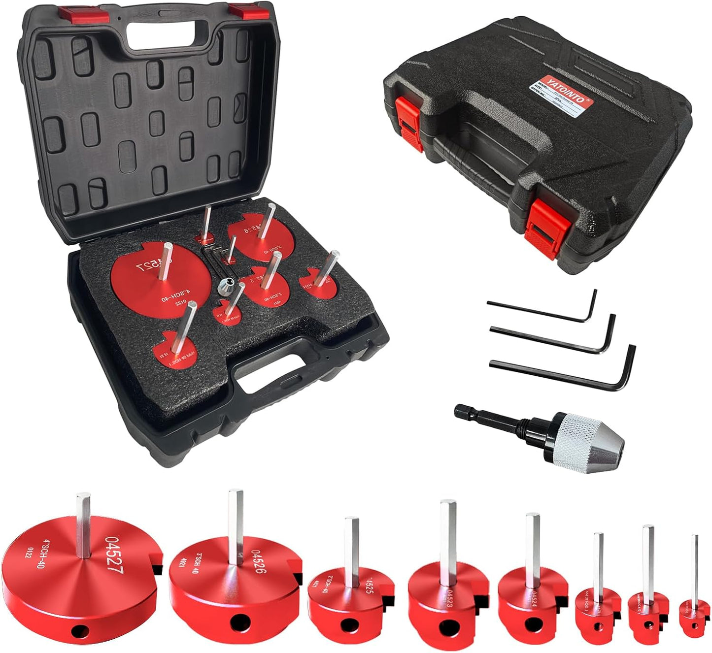 8Pcs PVC Pipe Reamer Kit for Efficient Pipe Fitting Tasks
