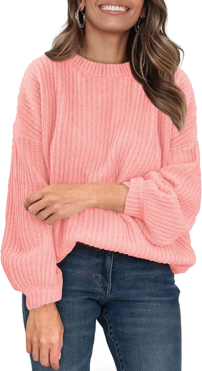 Fall Sweaters for Women 2025 Fashion Long Sleeve Knit Tops