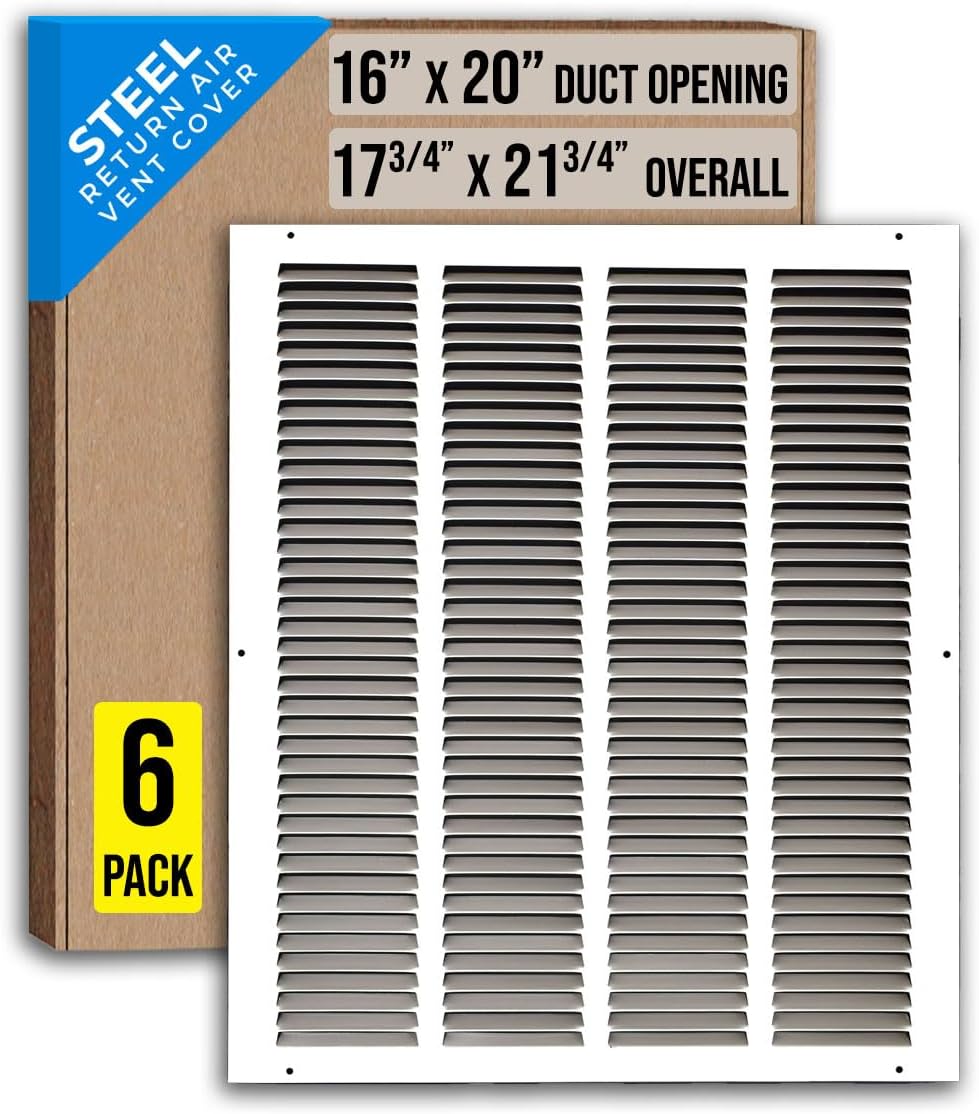 Fits 16x20 Duct Opening Steel Return Air Grille for HVAC