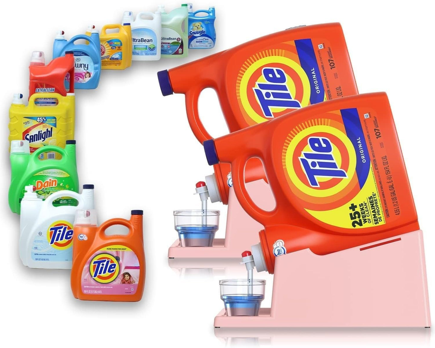 TidyFriend Laundry Detergent Holder Stand Organizer with Drip Tray