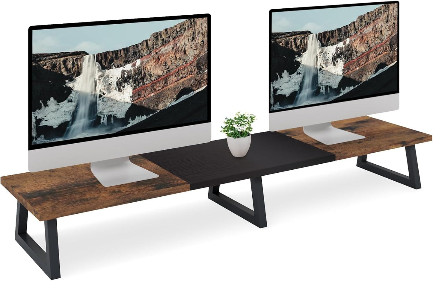 TEAMIX 42 inch Large Dual Monitor Riser for Home Office Setup
