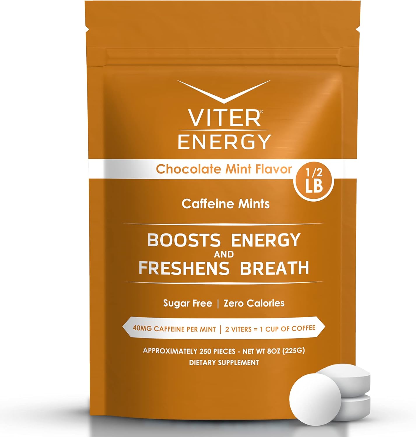 Viter Energy Caffeine Mints for Fast Energy and Focus Boost