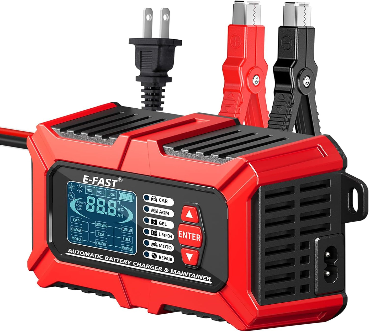 3-in-1 E-FAST Car Battery Charger - Repair & Maintain