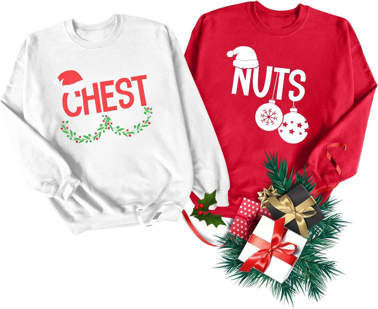 Merry Christmas Couples Matching Sweatshirt for Holiday Fun