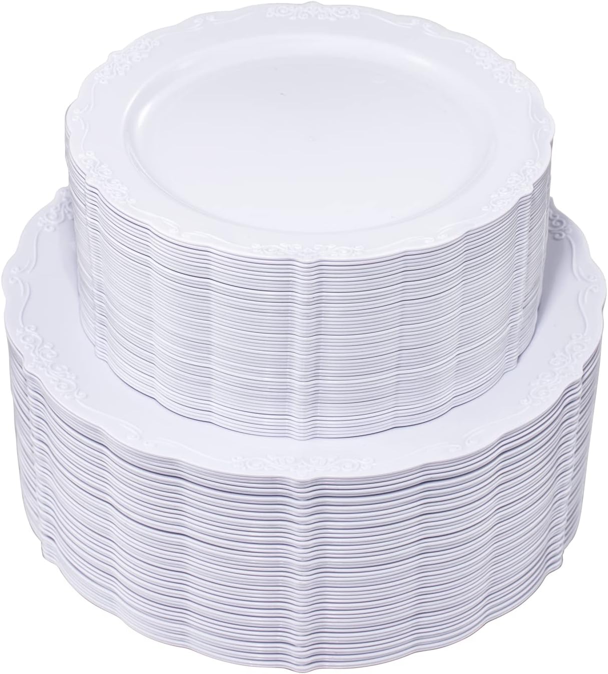 Premium Disposable Plates for Wedding & Party - 100 Pieces Set
