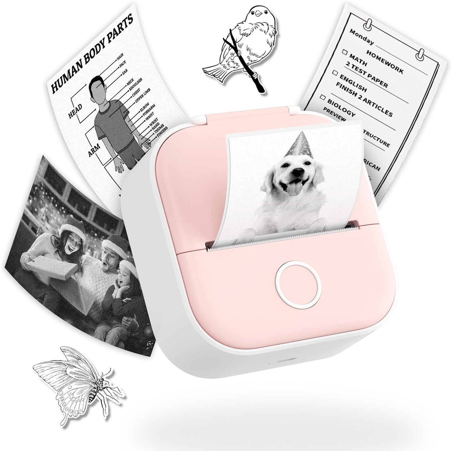 Portable Sticker Printer - Bluetooth, DIY, Scrapbook, Journal