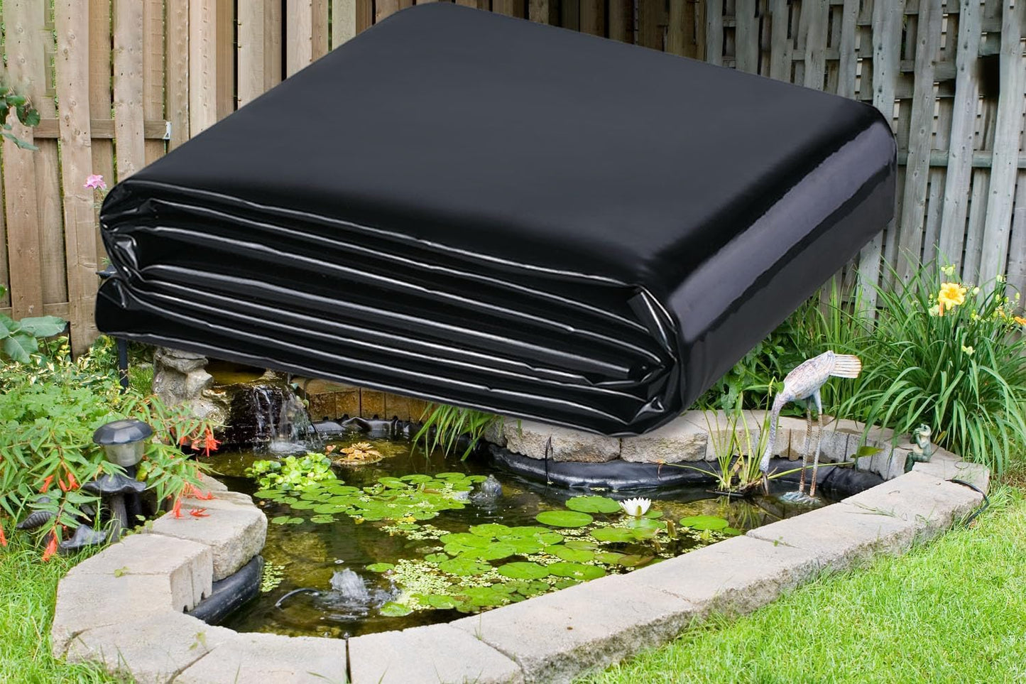 KLEWEE 10 x 13ft Pond Liner - Heavy Duty Fish Safe Liner