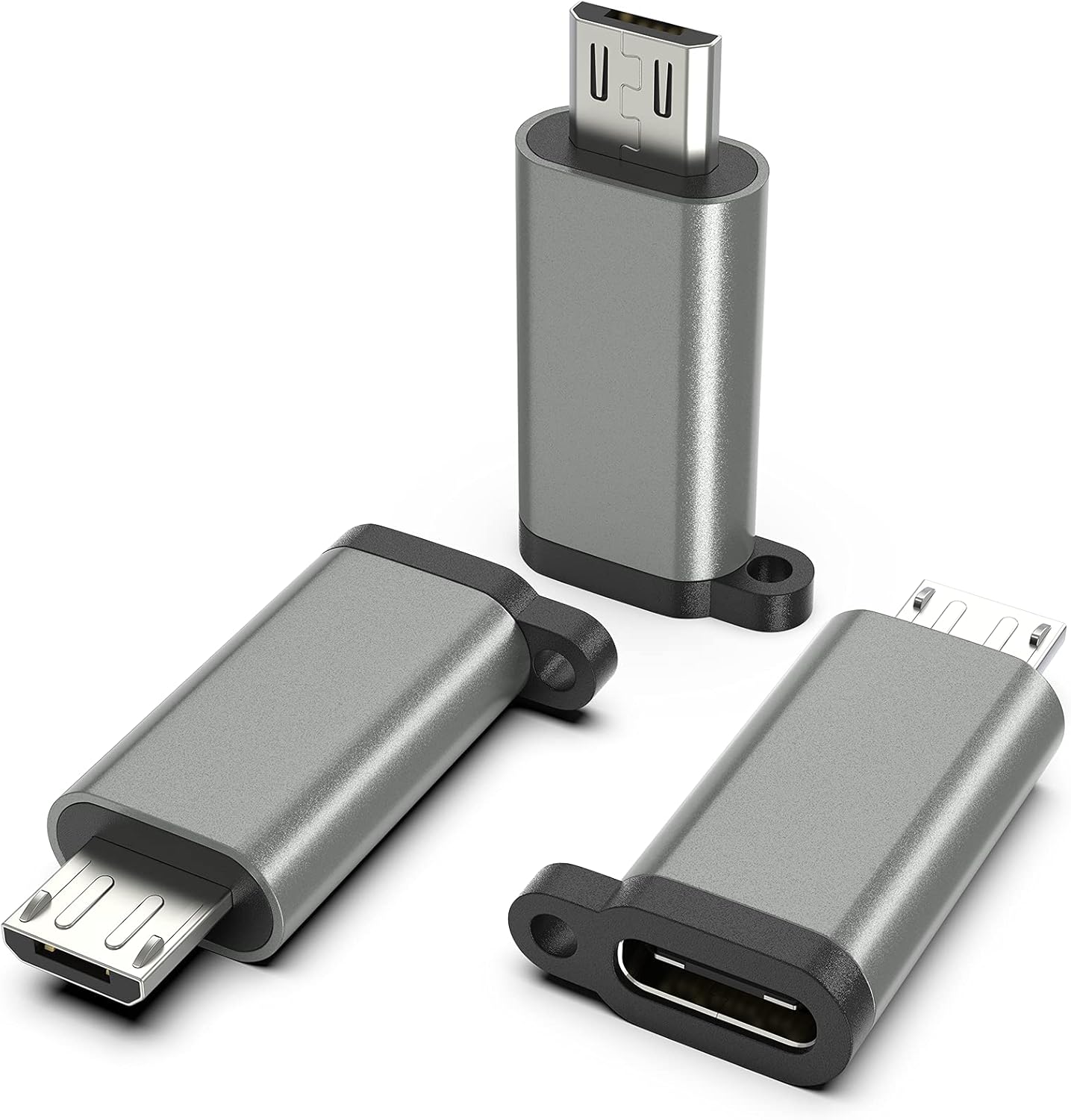 3-Pack USB-C to Micro USB Adapter - Charge & Sync Faster!