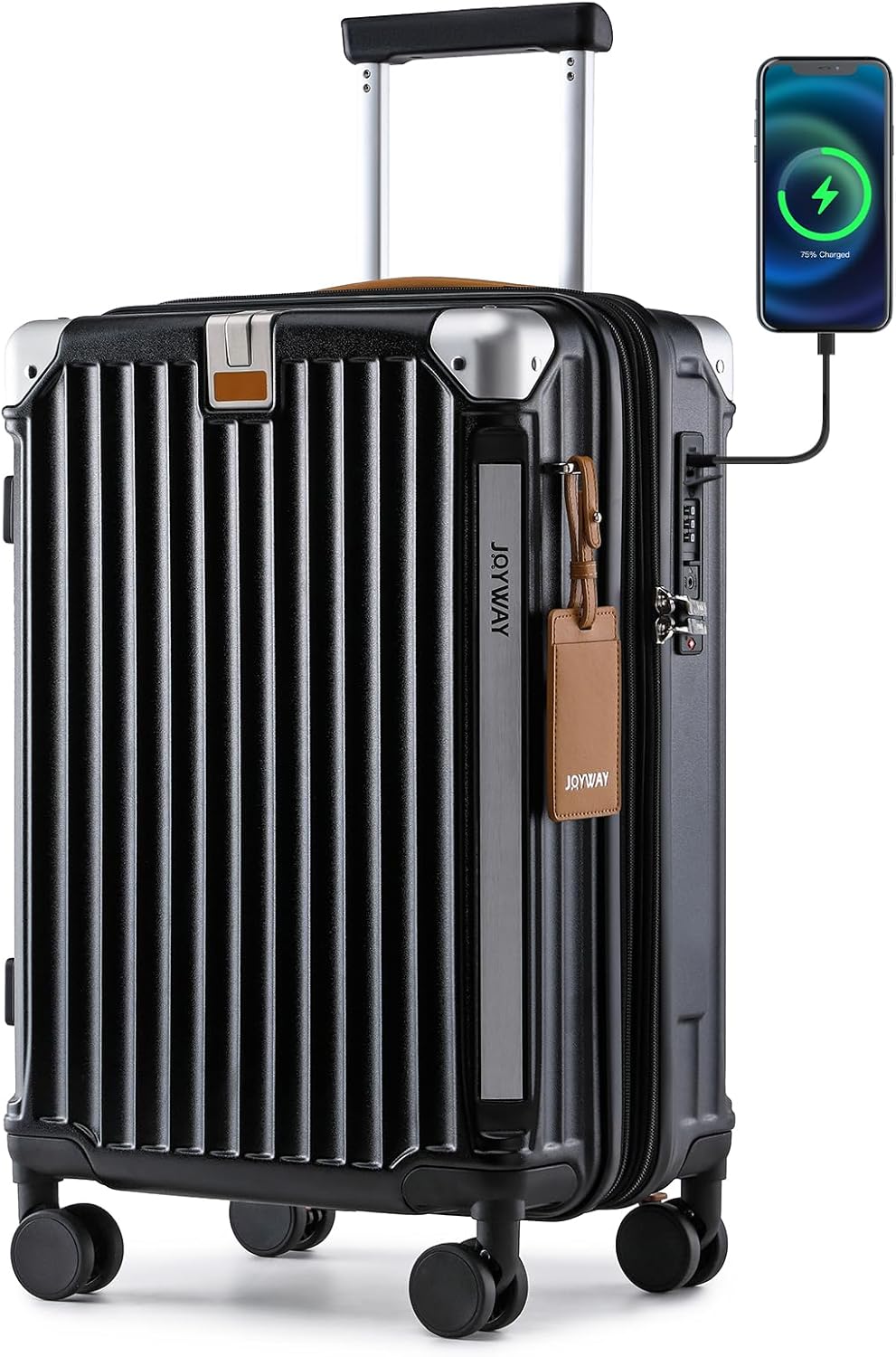 Joyway Carry On Luggage with Smart Cup Holder and USB Port