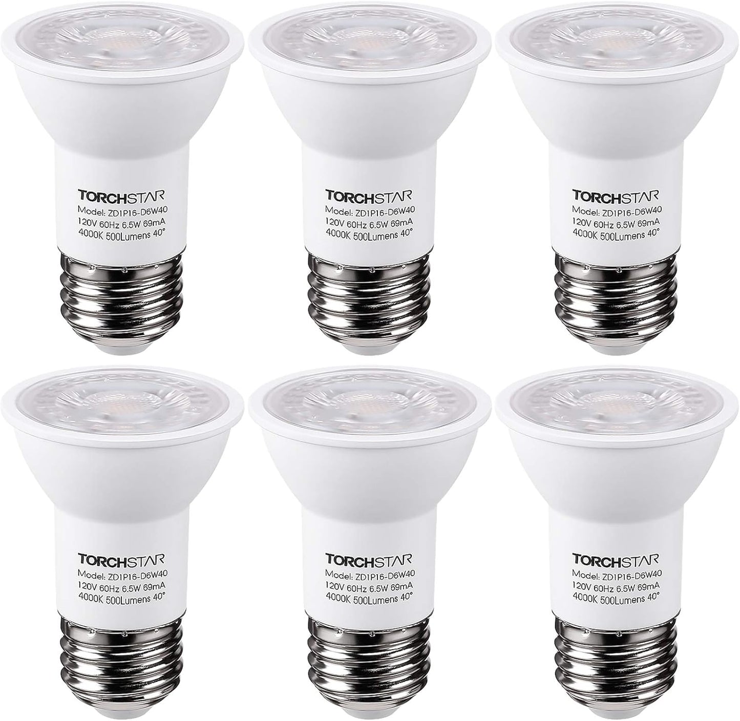 PAR16 LED Bulb Dimmable Spotlight 500LM Energy Saving Pack of 6