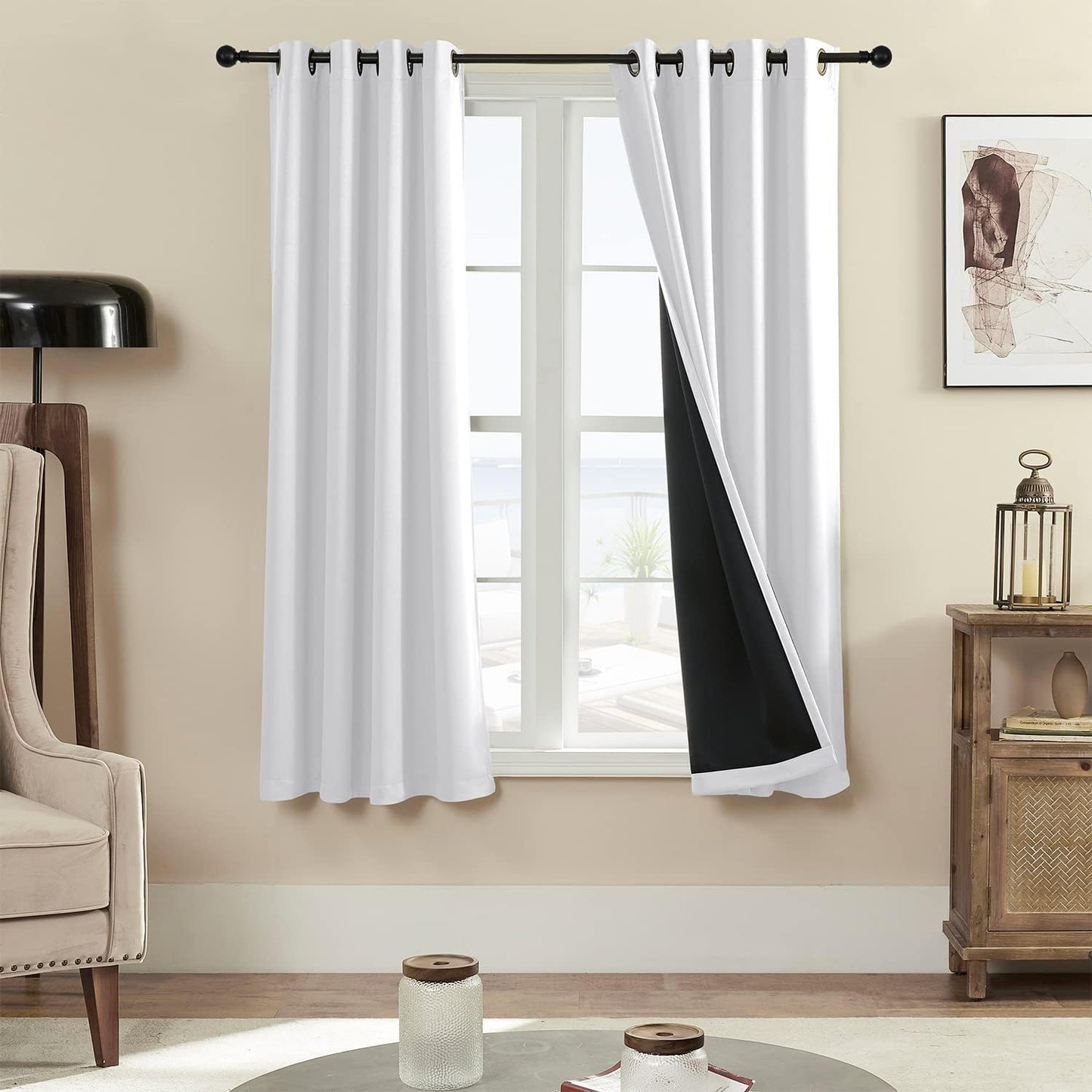 Rutterllow 100% Blackout Curtains for Total Light Control