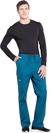 Cherokee Men's Scrub Pants with Tapered Leg and 5 Pockets