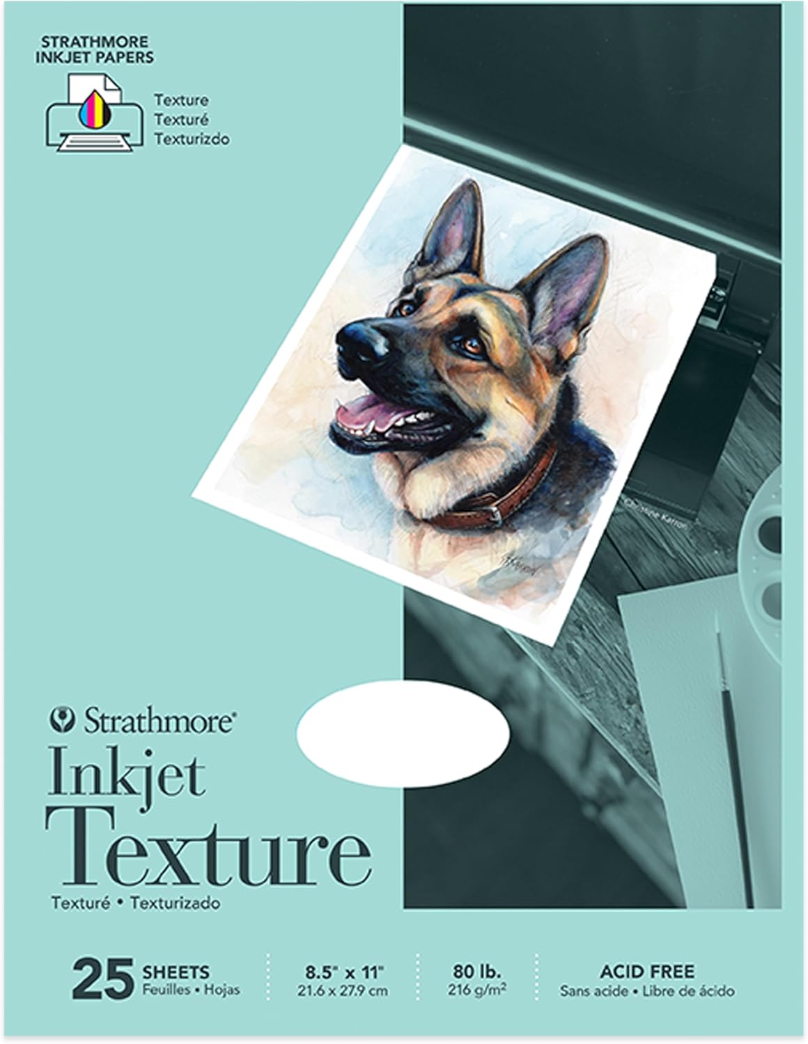 Strathmore Textured Inkjet Paper, 8.5x11, 25 Sheets - White