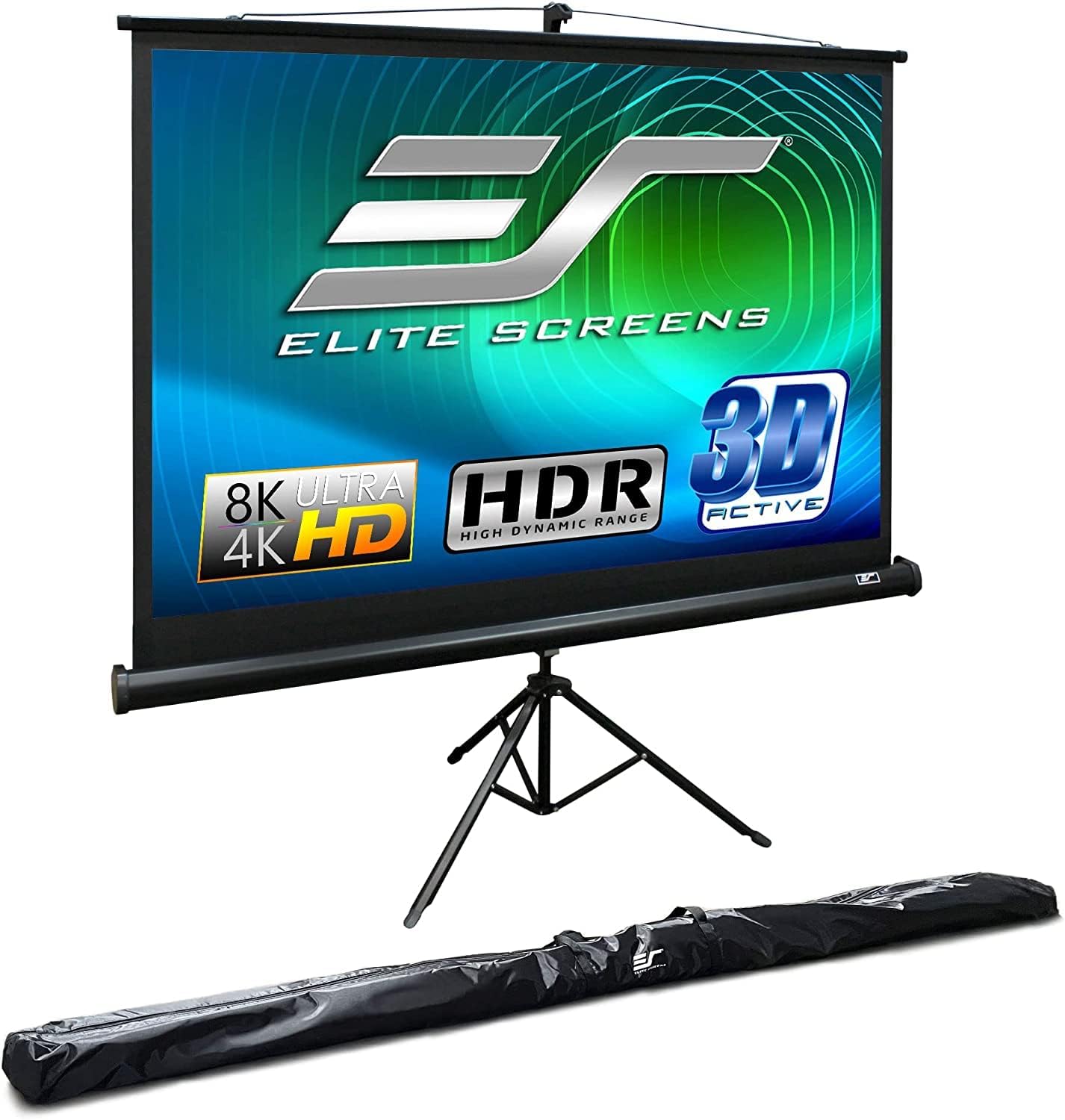 Elite Screens 100-Inch Portable Projector Screen with Stand