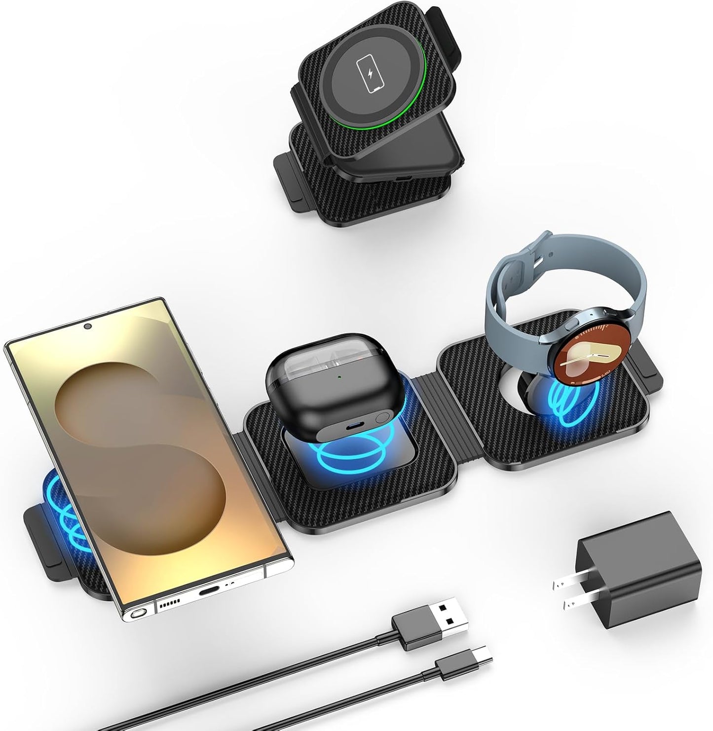 Multi Travel Charger for Samsung Galaxy Watch and Phones