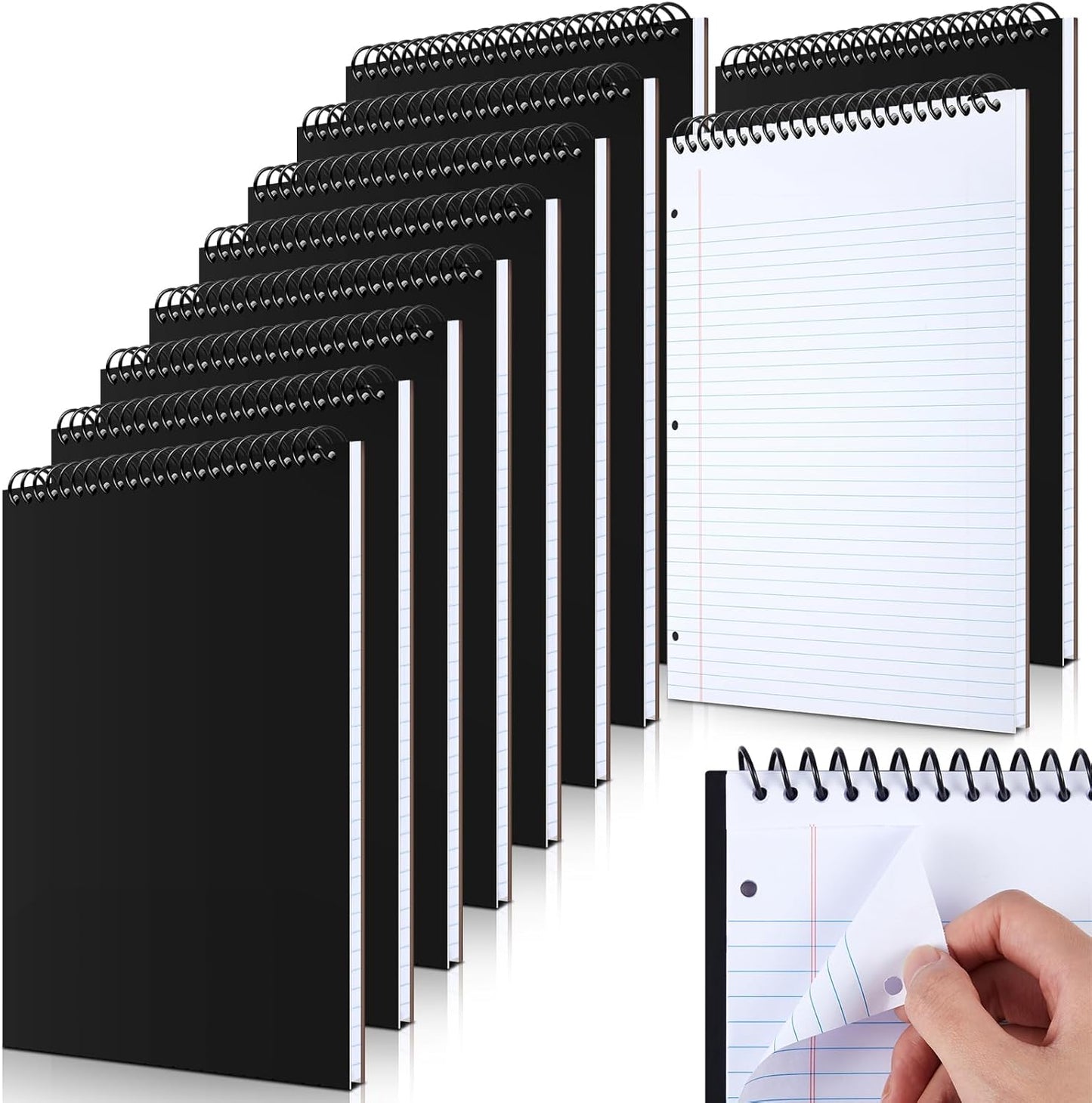 Top Spiral Notebook 10 Packs 8.5 in x 11 in for Note Taking
