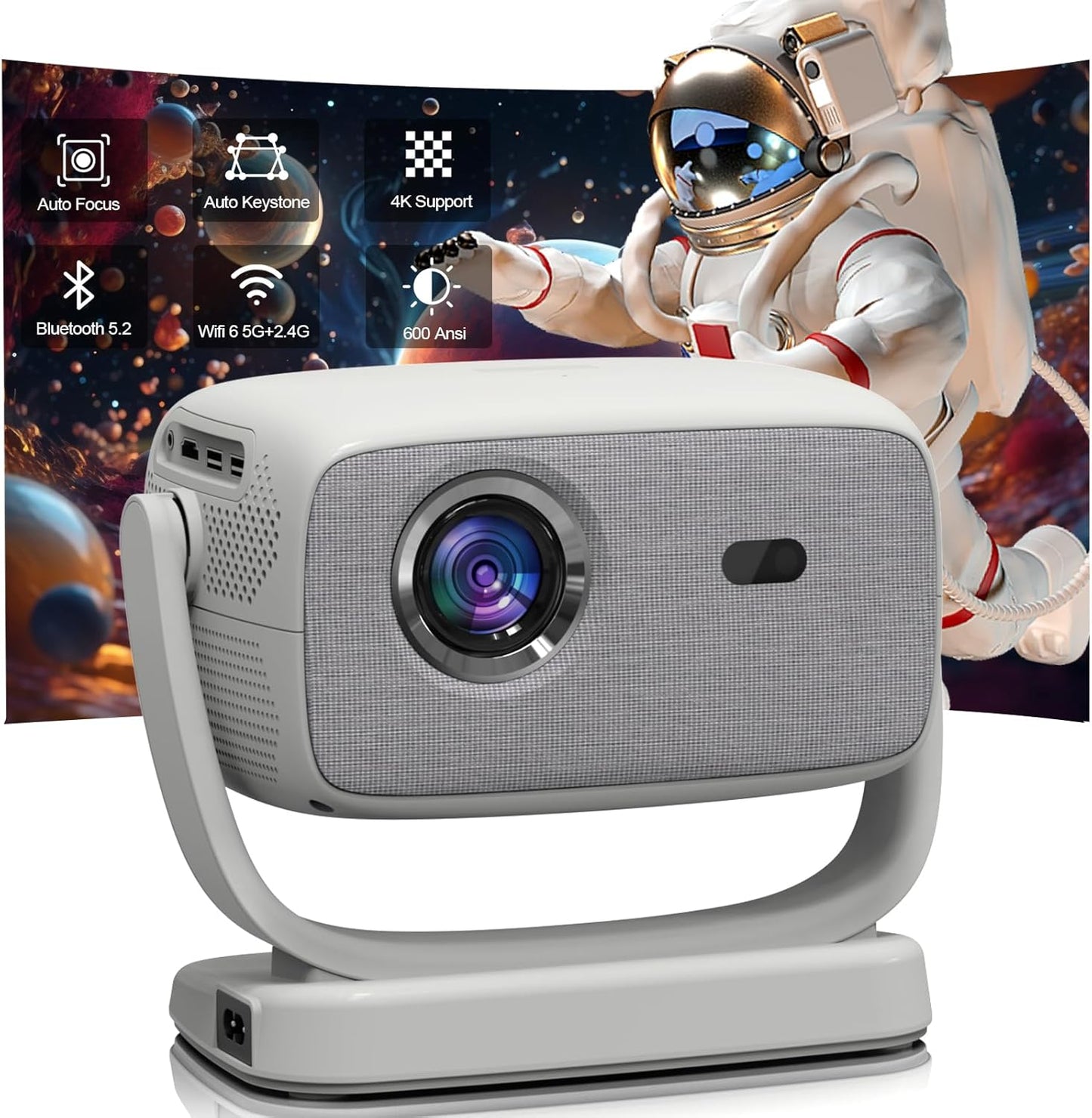 4K Outdoor Movie Projector 600 ANSI, 5G WiFi, Bluetooth - MIGOUFIT